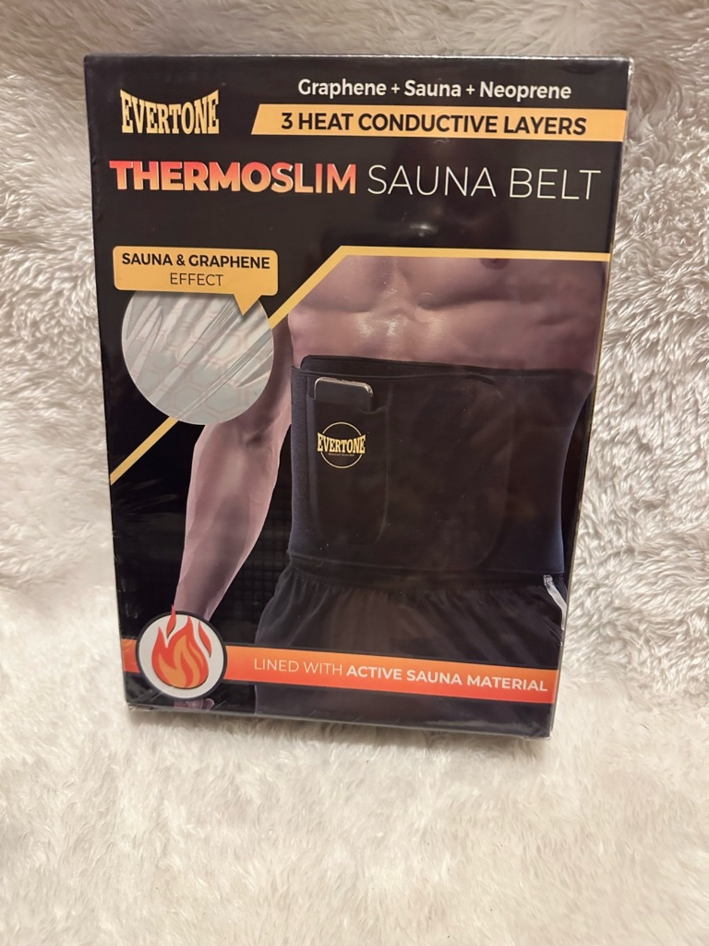 Black ThermoSlim Sauna Belt - Unisex